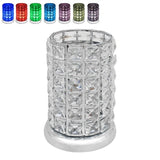 Crystal LED Colour Changing Aroma Lamp - Silver 20cm Sajaroo Gifts