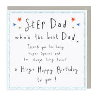 Step Dad The Best Dad Birthday Card Sajaroo Gifts