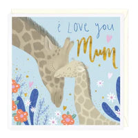 I Love You Mum Giraffes Card Sajaroo Gifts