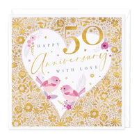 Happy 50th Anniversary Card Sajaroo Gifts