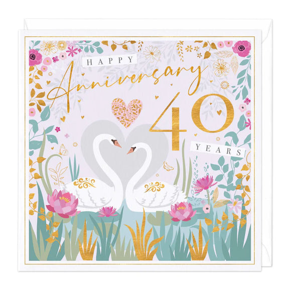 Happy 40th Anniversary Card Sajaroo Gifts