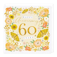 Happy 60 Years Anniversary Card Sajaroo Gifts
