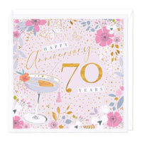 Happy 70 Years Anniversary Card Sajaroo Gifts