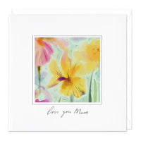 Love You Mum Watercolour Flower Card Sajaroo Gifts