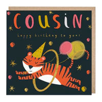 Cousin Tiger Birthday Card Sajaroo Gifts
