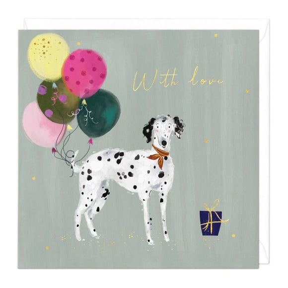 Spotty Dog With Love Card Sajaroo Gifts