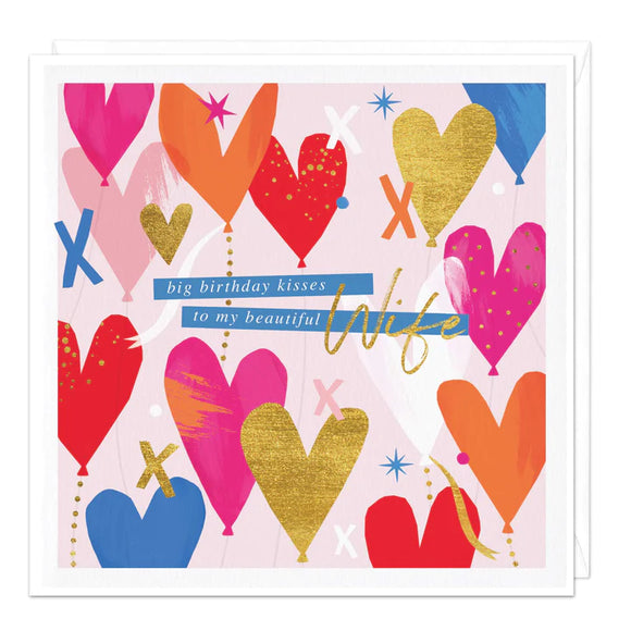 Birthday Kisses Wife Card Sajaroo Gifts