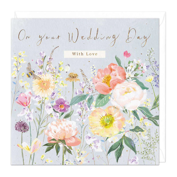 Peony Garden On Your Wedding Day Card Sajaroo Gifts