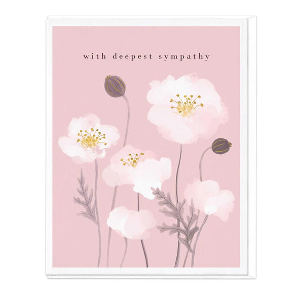 Pink Deepest Sympathy Card Sajaroo Gifts