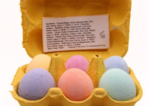 Novelty Bath Fizzers Egg Box – Yellow Sajaroo Gifts