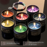 7 Chakras crystal candle gift set Sajaroo Gifts