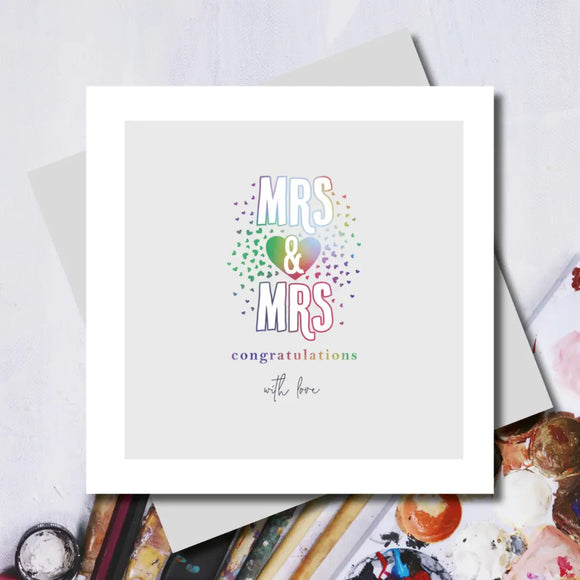 Bowden Shines Mrs & Mrs Greetings Card