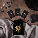 TAROT CARDS & CRYSTAL SET IN A VELVET POUCH Sajaroo Gifts