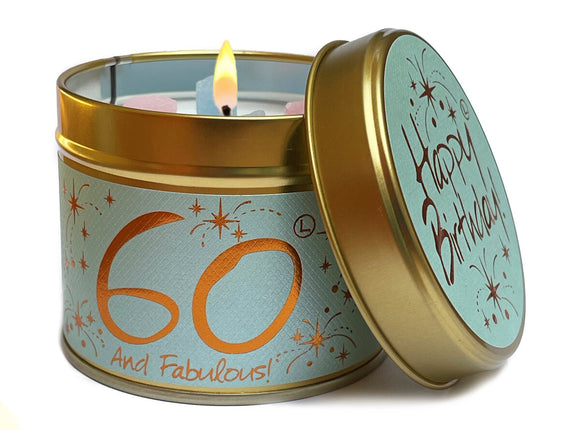 Happy Birthday 60th Scented Candle Tin