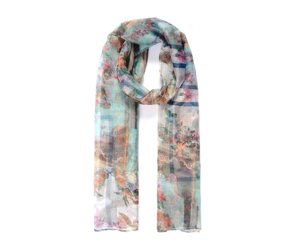 Long Soft Ladies Scarf With Printed Design Sajaroo Gifts
