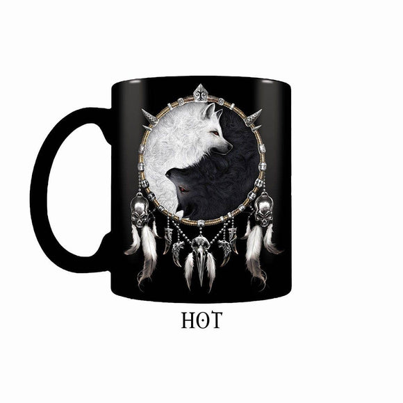 WOLF CHI - Heat Change Ceramic Coffee Mug - Gift Boxed Spiral