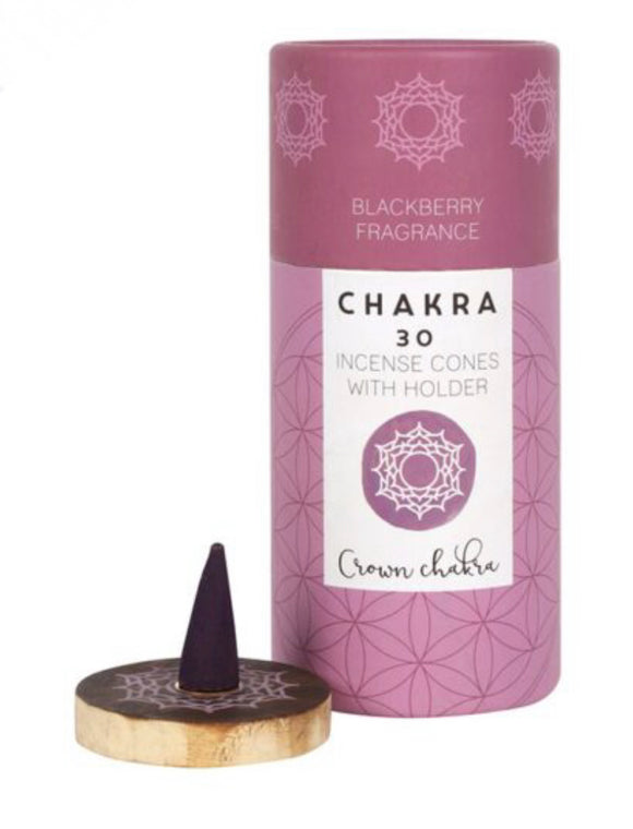 CHAKRA INCENSE CONES BlackBerry for Crown Sajaroo Gifts
