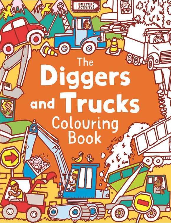 Diggers Trucks Colouring Book Sajaroo Gifts
