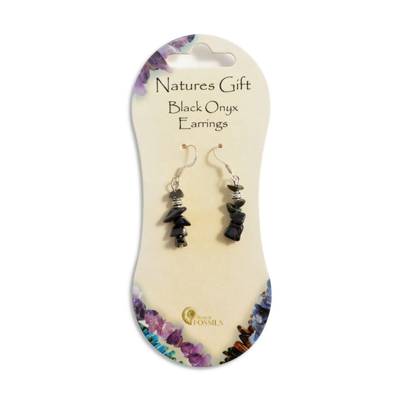 NATURE’S GIFT BLACK ONYX DROP EARRINGS Sajaroo Gifts