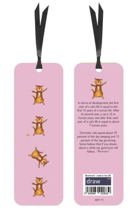 Cats Bookmark Pink Sajaroo Gifts