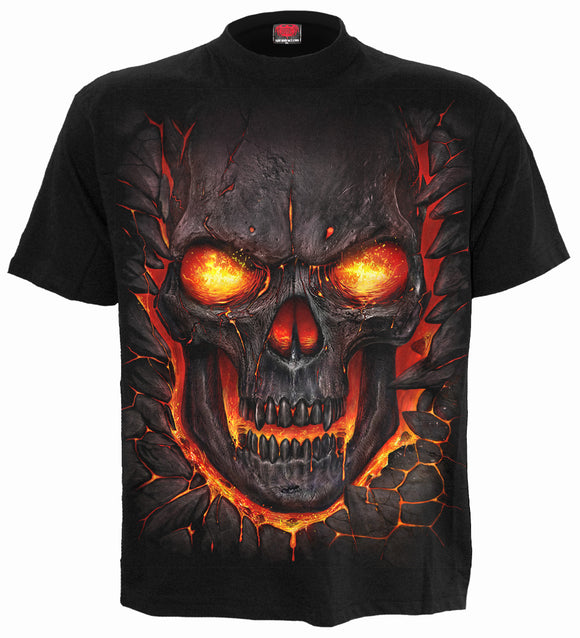 SKULL LAVA - T-Shirt Black Sajaroo Gifts