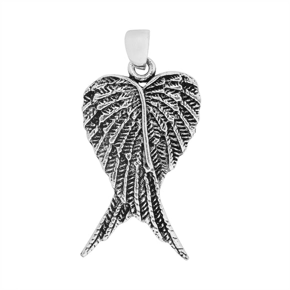 Large Double Wing Pendant Silver Jewellery Cavern Wholesale