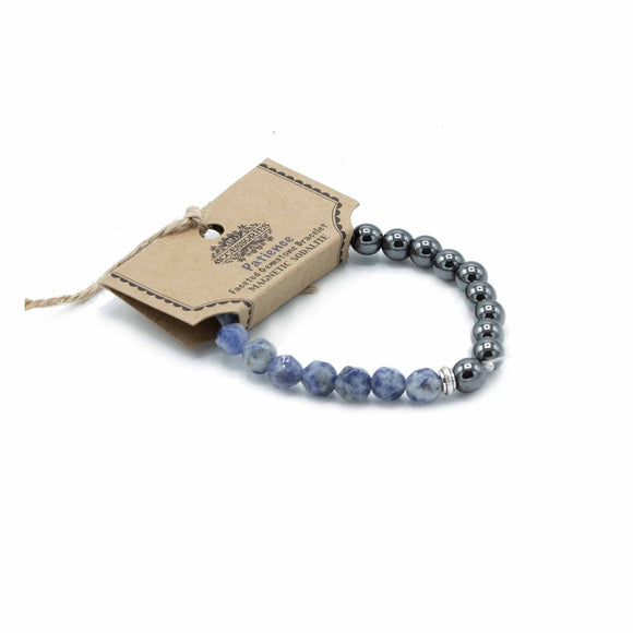 Faceted Gemstone Bracelet - Magnetic Sodalite Ancient Wisdom