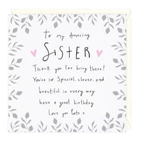 Amazing Sister Birthday Card Sajaroo Gifts