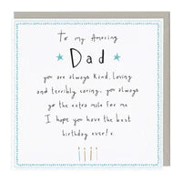 Amazing Dad Birthday Card Sajaroo Gifts