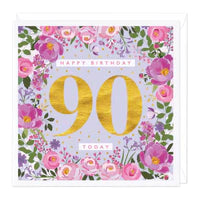 Bright and Beautiful 90 Today Birthday Card Sajaroo Gifts