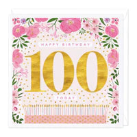 Bright and Beautiful 100 Today Birthday Card Sajaroo Gifts