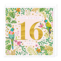 Bright & Beautiful 16 Today Birthday Card Sajaroo Gifts