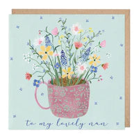 Lovely Nan Floral Birthday Card Sajaroo Gifts