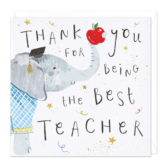 Best Teacher Thank You Card Sajaroo Gifts