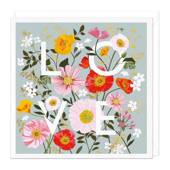 LOVE Floral Card Sajaroo Gifts