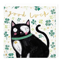 Good Luck Cat Card Sajaroo Gifts