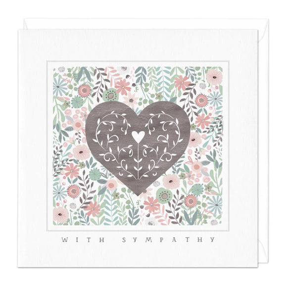 Floral Heart With Sympathy Card Sajaroo Gifts