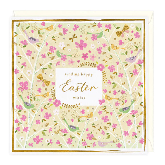 Blossom Birds Happy Easter Card
