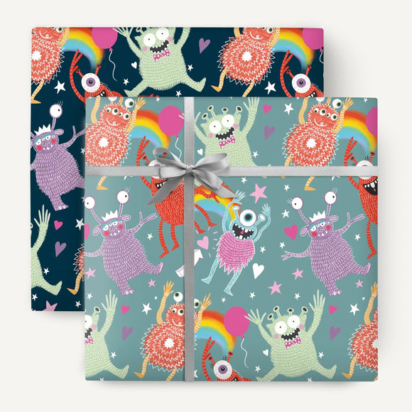 Monster Wrapping Paper Sajaroo Gifts