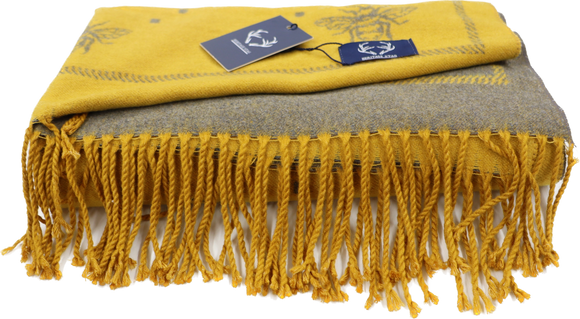 Supersoft Bee Scarf (with Tassels) Sajaroo Gifts