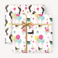 Sausage Dog Party Wrapping Paper Sajaroo Gifts